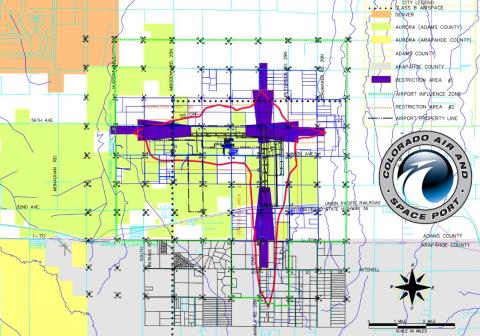 DIA/KCFO Airport Influence Zone Map 