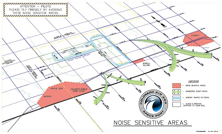 Colorado Air and Space Port Noise Sensitive Area Map