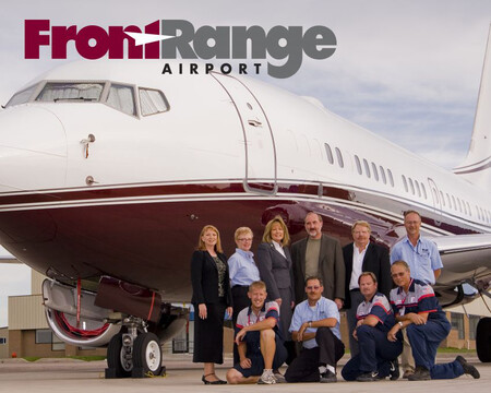 Front Range Airport - Airplane and Group of People